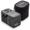 Verbatim Travel Adapter EU/UK/US GaN 2xUSB-A/2xUSB-C PD 100W UTA-06 fekete 32121 thumbnail