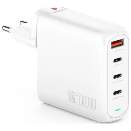 4smarts Flex Pro GaN Hálózati töltő 100W 3xUSB-C + 1xUSB-A fehér - 3