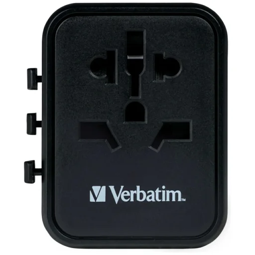 Verbatim Utazó Adapter EU/UK/US 2xUSB-A UTA-01 fekete - 4