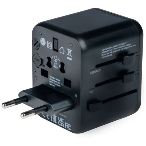 Verbatim Utazó Adapter EU/UK/US 2xUSB-A UTA-01 fekete - 5