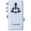 Verbatim Travel Adapter EU/UK/US GaN 1xUSB-C/1xUSB-A/2xUSB-C PD 70W kék 30187 - 3