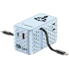 Verbatim Travel Adapter EU/UK/US GaN 1xUSB-C/1xUSB-A/2xUSB-C PD 70W kék 30187