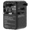 Verbatim Utazóadapter EU/UK/US GaN 2xUSB-C/2xUSB-A/1xUSB-C PD 100W fekete thumbnail