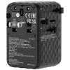 Verbatim Utazóadapter EU/UK/US GaN 2xUSB-C/2xUSB-A/1xUSB-C PD 100W fekete thumbnail
