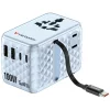 Verbatim Travel Adapter EU/UK/US GaN 2xUSB-C/2xUSB-A/1xUSB-C PD 100W kék