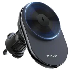 iPhone MagSafe Araree Renergy AM15V vezeték nélküli tartó autórácsra fekete
