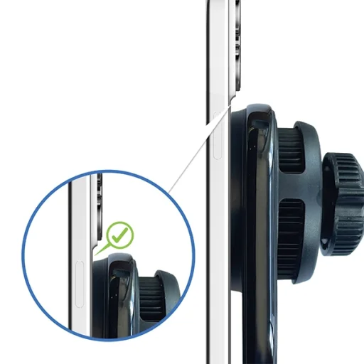 iPhone MagSafe Araree Renergy AM15V vezeték nélküli tartó autórácsra fekete - 3