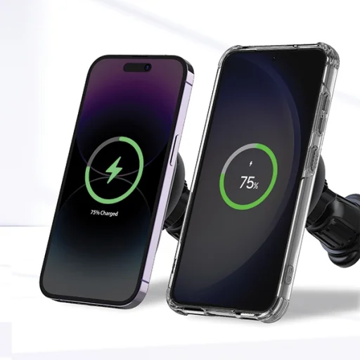 iPhone MagSafe Araree Renergy AM15V vezeték nélküli tartó autórácsra fekete - 5