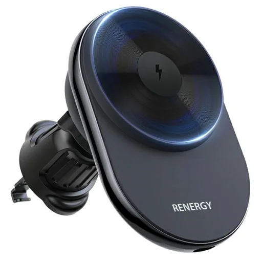 iPhone MagSafe Araree Renergy AM15V vezeték nélküli tartó autórácsra fekete - 1