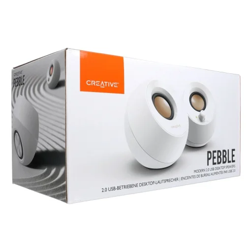 Creative Pebble 2.0 Počítačové reproduktory biele USB - 7