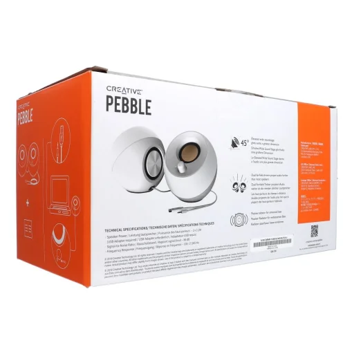 Creative Pebble 2.0 Számítógépes Hangszórók Fehér USB - 8