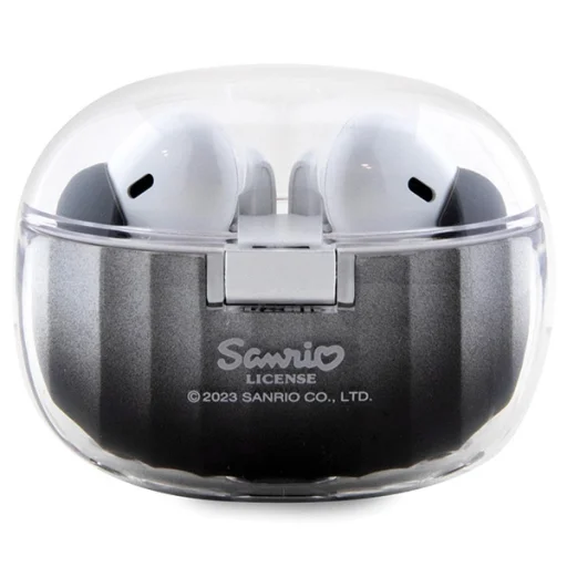 Hello Kitty Bluetooth fülhallgató HKTWSHDGKEK TWS + dokkoló állomás fekete átmenetes galvanizált logó - 2