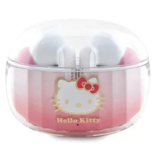 Hello Kitty Bluetooth fülhallgató TWS + dokkoló állomás rózsaszín átmenetes elektroplating logó