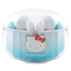 Hello Kitty Bluetooth fülhallgató HKTWSHDGKEQ TWS + dokkoló állomás kék árnyalatú elektroplating logó