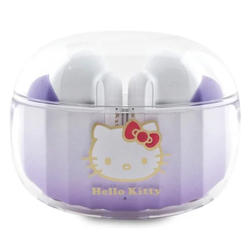 Hello Kitty Vezeték nélküli fülhallgató TWS + töltőállomás lila Gradiens Elektromos Plát - 1