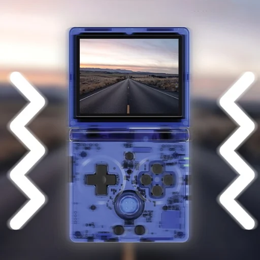 Anbernic RG35XXSP átlátszó kék konzol - 7