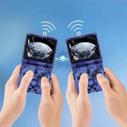 Anbernic RG35XXSP átlátszó kék konzol - 4