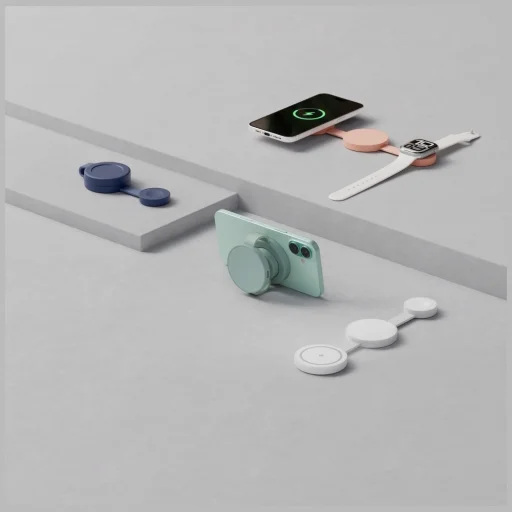 iPhone/Watch/AirPods Bazic GoMag Trio 2 3in1 15W mágneses vezeték nélküli töltő rózsaszín - 6