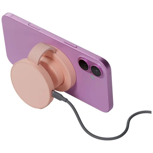 iPhone/Watch/AirPods Bazic GoMag Trio 2 3in1 15W mágneses vezeték nélküli töltő rózsaszín - 3