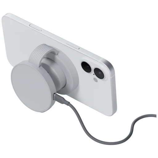 iPhone/Watch/AirPods Bazic GoMag Trio 2 3 az 1-ben 15W mágneses vezeték nélküli töltő szürke - 3