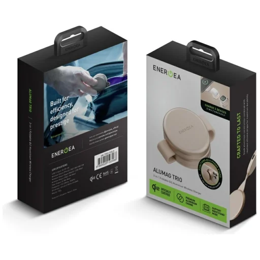 Energea Alumag Trio 3in1 Qi2 15W vezeték nélküli töltő arany - 6