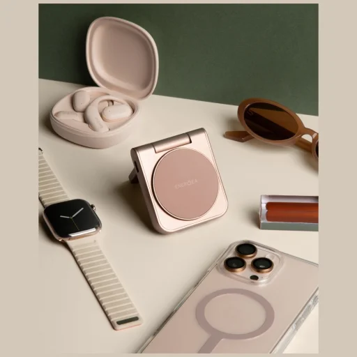 Energea Magduo 2-az-1-ben Qi2 összecsukható vezeték nélküli töltő szürke - 6