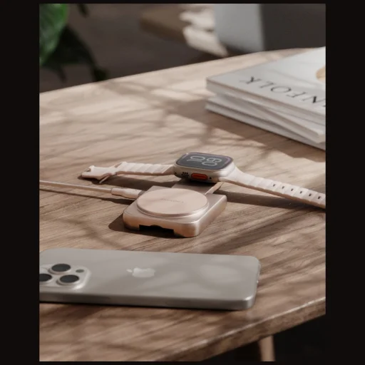 Energea Magduo 2-az-1-ben Qi2 összecsukható vezeték nélküli töltő szürke - 7