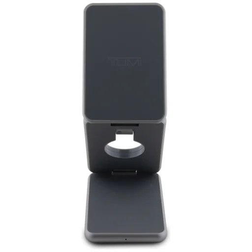 TUMI hajtogatható 3 az 1-ben vezeték nélküli töltő 15W + tok szürke - 4