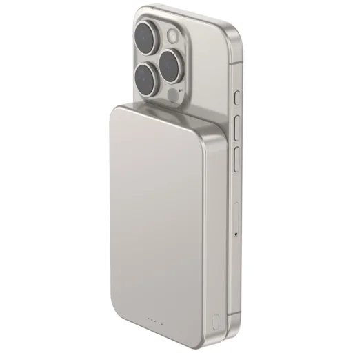 Szürke Cellline MagSafe 10000mAh Qi2 15W CL-MBP-03 mágneses vezeték nélküli mini powerbank - 4