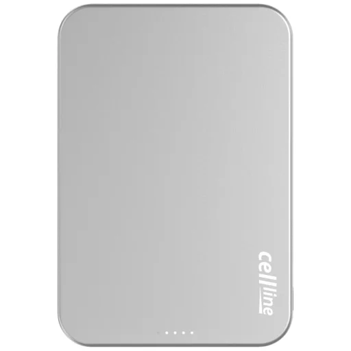 Cellline Mini Powerbank MagSafe 5000mAh Qi2 15W CL-MBP-02 szürke / titán mágneses vezeték nélküli mini töltő - 2