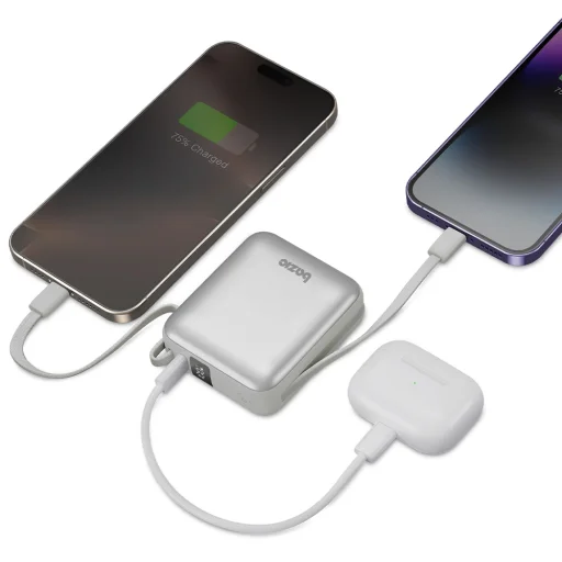 PowerBank 3in1 Bazic Fusion Mini 10000mAh USB-C/Lightning kábel szürke - 4