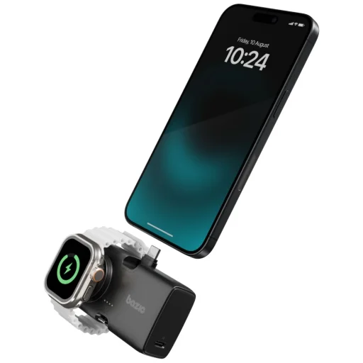 3in1 Bazic Koda 5000mAh PD20W PowerBank USB-C/Lightning fekete - 4