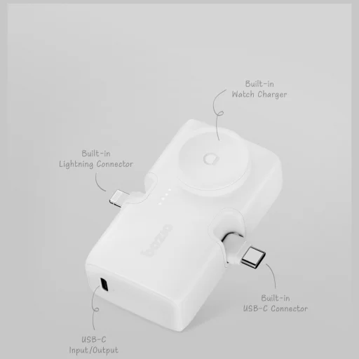 3in1 Bazic Koda 5000mAh PD20W PowerBank USB-C/Lightning fekete - 5