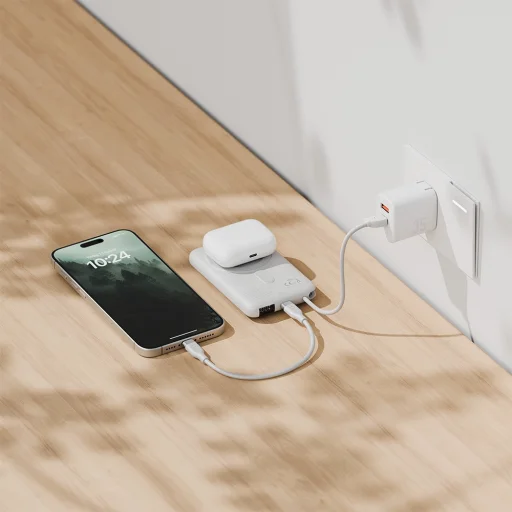 PowerBank Bazic Fusion Mag 10000mAh MagSafe USB-C kábel szürke - 6