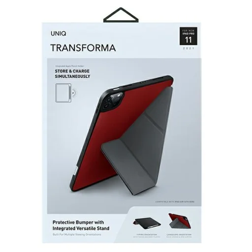 iPad Pro 11 (2021) UNIQ Transforma tok Antimikrobiális korallpiros tok - 6