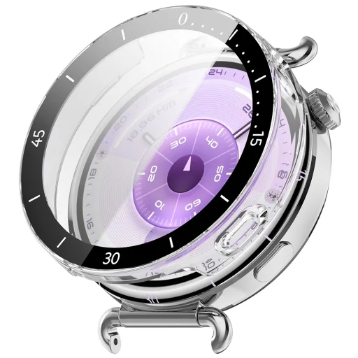 Huawei Watch GT 6 41mm Techsuit Defense360 Pro Bezel + Képernyővédő - Átlátszó tok - 1