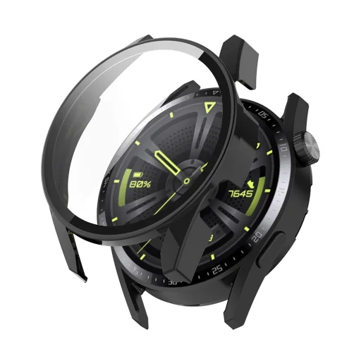 Huawei Watch GT 3 (42mm) Fekete Techsuit Defense360 Pro tok + Kijelzővédő üvegfólia - 1