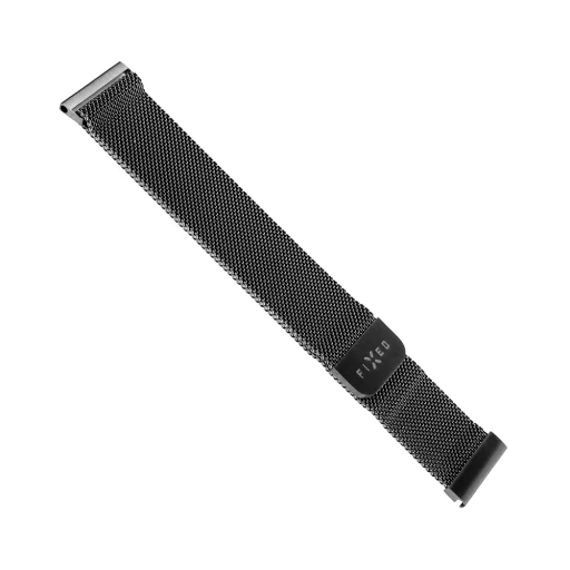 Huawei Watch GT 2 (46mm)/GT 2 Pro/GT 3 Pro (46mm)/Ultimate, Xiaomi Watch S1 Fekete Fixed Mesh Szíj 22mm - 3