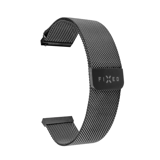 Huawei Watch GT 2 (46mm)/GT 2 Pro/GT 3 Pro (46mm)/Ultimate, Xiaomi Watch S1 Fekete Fixed Mesh Szíj 22mm - 1