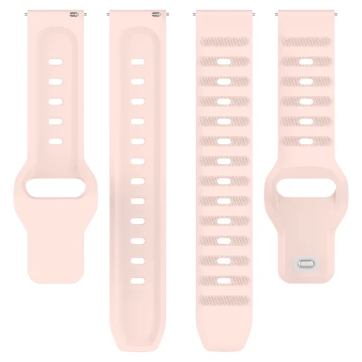 Samsung Galaxy Watch 4/5/Active 2, Huawei Watch GT 3 (42mm)/GT 3 Pro (43mm) Pink Techsuit - Watchband 20mm (W050) szíj - 3