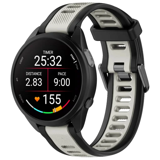 Huawei Watch GT 4 (41mm)/W1/Honor Watch S1/Garmin Venu 2S/Vivoactive 4S Szürke Techsuit - Watchband 18mm (W053) - 4