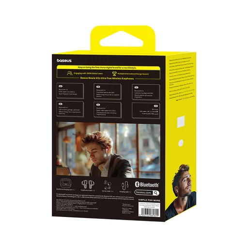 Baseus Bowie M2s Ultra TWS Vezeték Nélküli Fülhallgató Interaktív Kijelzővel - Fehér - 8