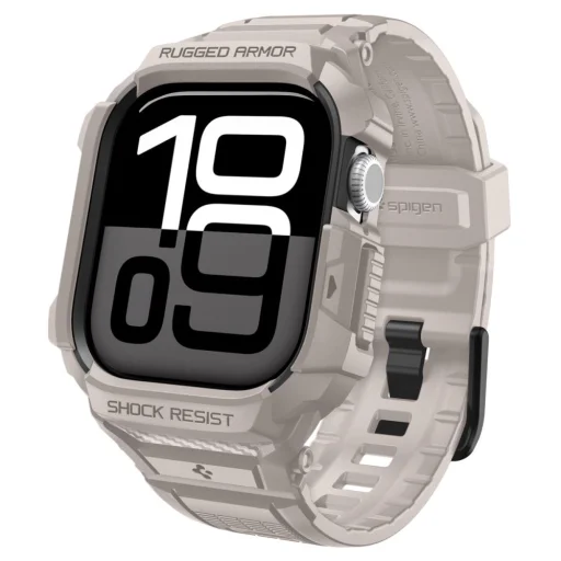 Apple Watch 10/11 42 mm Spigen Rugged Armor Pro V2 Dune Bézs tok - 1