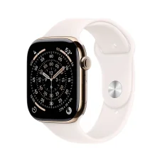 Apple Watch S11 Cellular 42mm Gold Titanium Case with Light Blush Sport Band - S/M