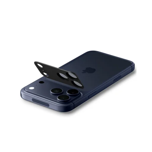 iPhone 17 Pro Max Spigen Optik Pro XL "EZ Fit" kameravédő fekete üvegfólia - 5