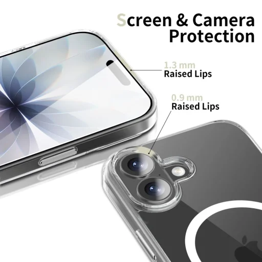 iPhone 17 Tech-protect Flexair Hybrid CC Magsafe átlátszó tok - 4