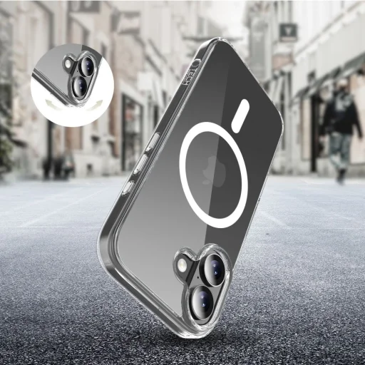iPhone 17 Tech-protect Flexair Hybrid CC Magsafe átlátszó tok - 5