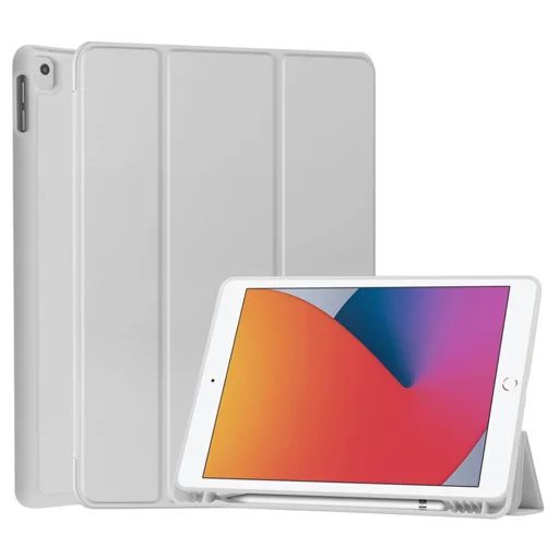 Samsung Galaxy Tab A11 Plus / A9 Plus Techsuit - Flex Trifold (Pencil Holderrel) - Szürke tok - 1