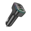 Borofone Autós Töltő Trophie (BZ28C) - 1x USB, 2x Type-C, Nagy Teljesítmény, PD, PPS, QC3.0, FCP, AFC, 60W, RGB, 12-24V - Fekete thumbnail