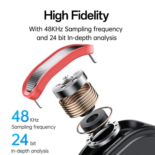 Lavalier Microphone 2in1 (KR19) - Fekete Yesido - Mágneses gomb, CD-minőségű hang, 360°-os körirányú, 600mAh, 2.4GHz - 5